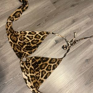 Halter cheetah print top size small never worn